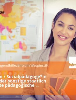 Erzieher*in / Sozialpädagoge*in (m/w/d) oder sonstige staatlich anerkannte pädagogische Fachkräfte Vollzeit / Teilzeit - Mannheim