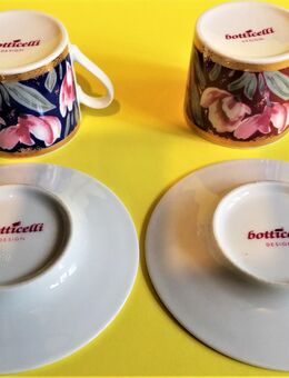 Mokkatasse Botticelli mit schönem Dekor und Untertasse (Porzellan) - Aachen