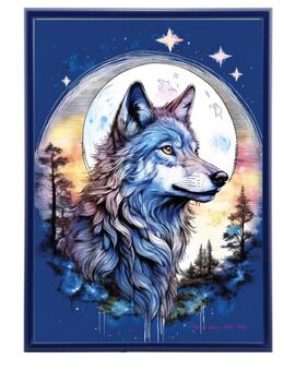 Wandbild Artemus Lane-Blue Wolf - Münster