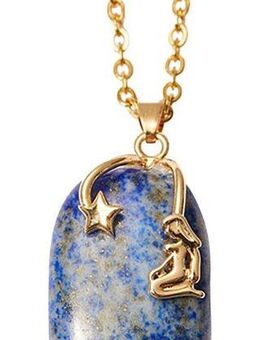 Firetti Kette mit Anhänger Schmuck Geschenk Halsschmuck Anker/Halskette Sternzeichen Geburtsstein, Made in Germany - mit Edelstein