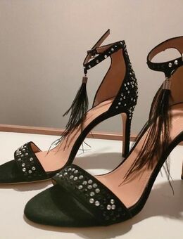 NEU mit Etikett * Glitzer * Swarovski * Strass * Kristalle * Steine * High Heels * Stilettos * Fessel * Riemchen * Sandaletten * Sandalen * Schuhe "Guido Maria Kretschmer" Gr. 39/ 6 * schwarz * black * - Riedlingen