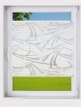 K-HOME Plissee Plissee Ausbrenner Streifen, Klemmfix, ohne Bohren, Lichtschutz, Lichtschutz, ohne Bohren, verspannt, Klemmfix, Klemmfix-Plissee mit Ausbrenner Stoff