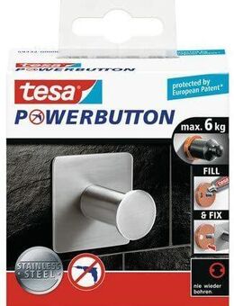 Restposten tesa Premium-Haken, selbstklebend, hält bis zu 6kg, eckig, Edelstahl - Wuppertal