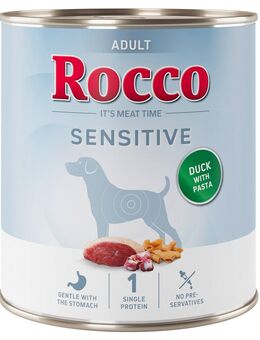 Rocco Sensitive 6 x 400 g / 800 g Neue Rezeptur - 6 x 800 g: Ente mit Nudeln