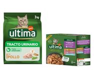 3 kg Ultima Trockenfutter + 8 x 85 g Sterilized Nassfutter-Mix gratis! - Urinary Tract Huhn