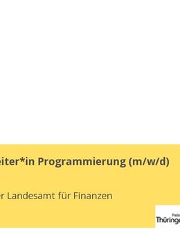 Sachbearbeiter*in Programmierung (m/w/div) - Suhl