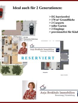 2-Familienhaus in Isselhorst: EG barrierefrei, 170 m², 2 Carports, toller Garten, 2 Eingänge - provisionsfrei für Käufer - Gütersloh