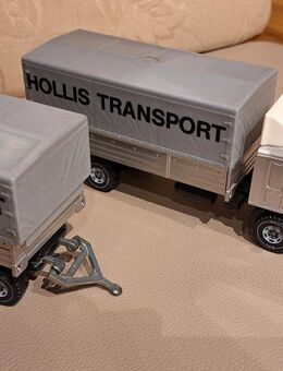 Modellauto 1:50/55--Siku Hollis Transport Volvo FL 10 Intercooler mit Anhänger - Meckenheim