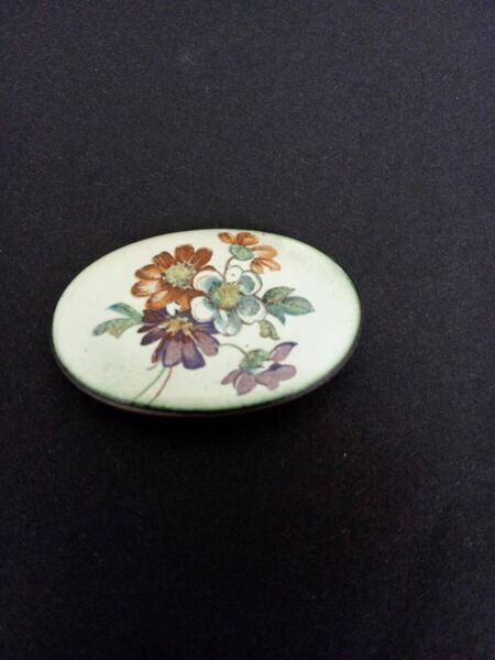 Emaille Brosche Vintage - Essen
