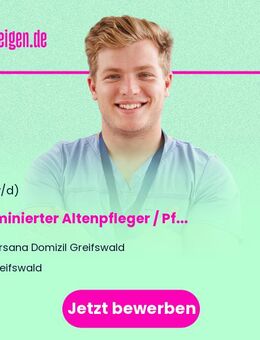 Examinierter Altenpfleger / Pflegefachkraft (m/w/d) im Pflegeheim Greifswald - Greifswald