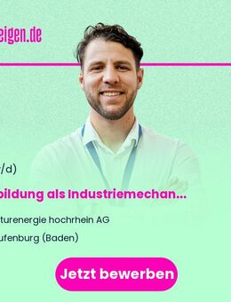 Ausbildung als Industriemechaniker (m/w/d) ab 01.09.2026 - Laufenburg (Baden)