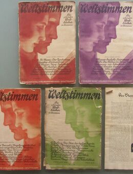 4 Hefte „Weltstimmen“ 1927/28 - Münster