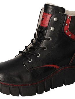 Mustang Shoes Winterboots, Plateau, Schnürboots, Stiefelette mit Kontrastbesatz und -naht