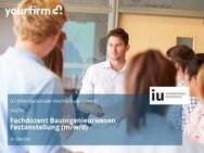 Fachdozent Bauingenieurwesen Festanstellung (m/w/d) - Berlin