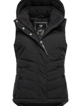 Ragwear Steppweste Hesty Wasserdichte Outdoor-Weste mit abnehmbarer Kapuze