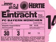 Eintrittskarte 1982 Eintracht Frankfurt - FC Bayern München - Friedrichsdorf