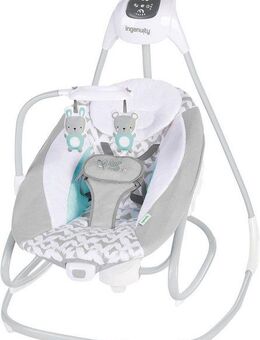 ingenuity Babywippe SimpleComfort Compact Soothing Swing & Rocker - Raylan, mit Sound-Effekt