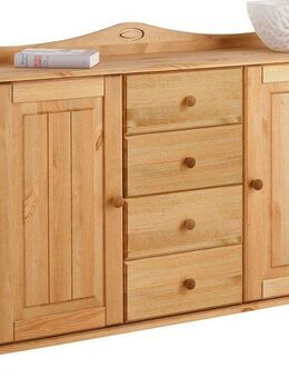 Home affaire Kommode Sideboard, Anrichte, mit 3 Schubladen, 2 Türen, aus massiver Kiefer, Breite 130 cm