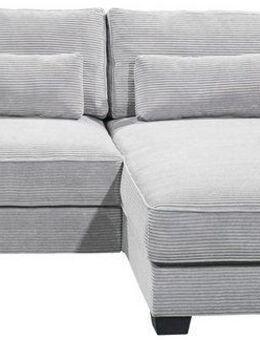 ED EXCITING DESIGN Ecksofa Angelina L-Form, mit Bettfunktion, Bettkasten & 4 Zierkissen