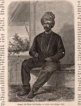 Grafik : Knagor , ein Diener des Radscha , ein Hindu aus niedriger Kaste. , Indien , Blatt 20,5cm x 14cm , M7 - Görlitz