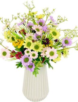 Kunstblume Margeriten-Mix, I.GE.A., Höhe 36 cm, Vase aus Keramik