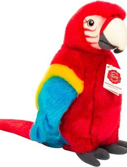 Teddy Hermann® Kuscheltier Papagei Scharlachara, 27 cm, rot, zum Teil aus recyceltem Material
