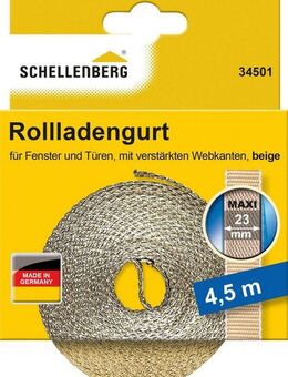 SCHELLENBERG Maxi, 23 mm, 4,5 m Länge Rollladengurt, Gurtband erhältlich in unterschiedlichen Farben