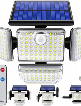 Design LED Solarlampe Wandlampe Außenbeleuchtung Gartenlampe mit Bewegungsmelder Lichsensor - Wuppertal