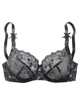 LASCANA Bügel-BH mit transparenter Stickerei-Spitze, Dessous