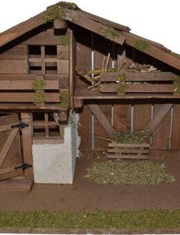 Alfred Kolbe Krippe Weihnachtsdeko (1-tlg), aus Holz, 59,5x30x35 cm, für Figuren bis 12 cm Höhe