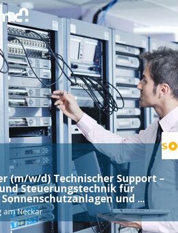 Mitarbeiter (m/w/d) Technischer Support – Antriebs- und Steuerungstechnik für Rollläden, Sonnenschutzanlagen und Tore - Rottenburg (Neckar)