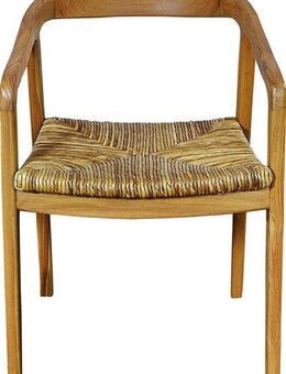SIT Esszimmerstuhl, mit Rattan Sitzfläche, Armlehnstuhl in geschwungener Form