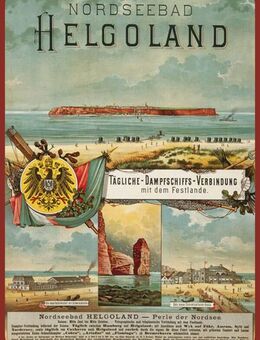 Schönes Holzschild Helgoland Nordseebad Wandbild - München