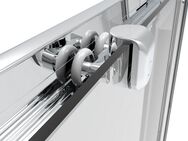 welltime Eckdusche Trento Banda Plus, BxT: 90x90 cm, Sicherheitsglas, Anti-Kalk-Versiegelung, variabler Verstellbereich, mit Schiebetüren