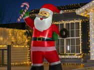 Weihnachtsdeko aufblasbarer Weihnachtsmann Zuckerstange mit Beleuchtung und Zubehör - Wuppertal