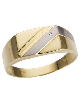 Firetti Goldring Schmuck Geschenk Gold 333 Herrenring Goldring, mit Brillant