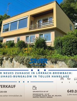 Ihr neues Zuhause in Brombach: Bauhaus-Bungalow in toller Hanglage - Lörrach