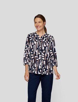 Rabe Druckbluse mit Minimal-Print und Knopfleiste