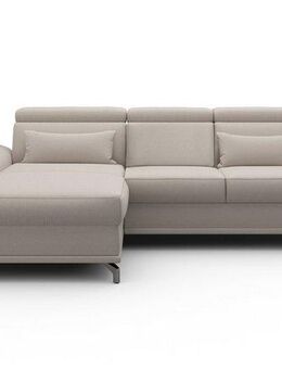 sit&more Ecksofa Cabrio L-Form, B: 295 cm, mit Sitztiefen-, Arm- & Kopfteilverstellung, 2 Nierenkissen, Federkern, optional Bettfunktion und Stauraum