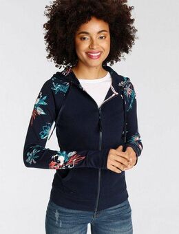 KangaROOS Kapuzensweatjacke mit blumigem Druck im Hawaii-Look