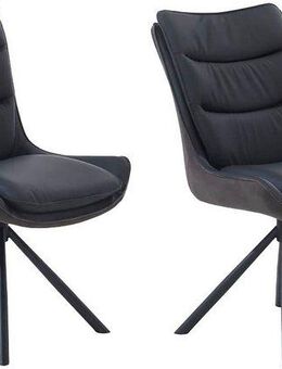 Jockenhöfer Gruppe Drehstuhl Maurice (Set, 2 St) (Set, 2 St), Echtleder, inklusive Drehfunktion (360), Materialmix