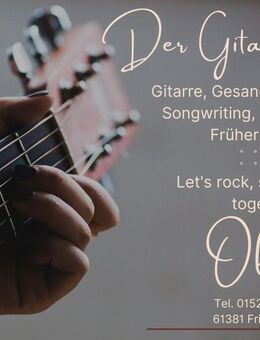 Gitarre • Gesang • Bass • Ukulele • Songwriting • Bandcoaching • Früherziehung - Friedrichsdorf