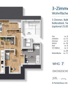 Moderne 3-Zimmer-Neubau-Dachgeschoss-Wohnung (WHG 7) - Bad Reichenhall