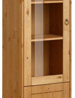 Home affaire Vitrine Indra aus massiver Kiefer, FSC®, 2trg., Höhe 145 cm, dezentes Ornament