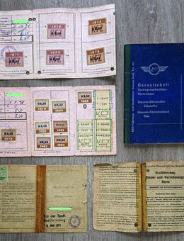 Original ABE BE Simson Betriebserlaubnis m. Steuer Versicherungskarte Garantieheft v 1965 - Wittingen Zentrum