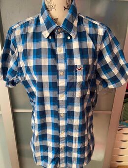 Kariertes Hollister Kurzarmhemd in Blau-Weiß, neuwertig - Stuttgart