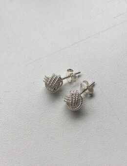 STE BEE Damen Schmuck Ohrstecker 925er Sterling Silber Knäul - Fulda