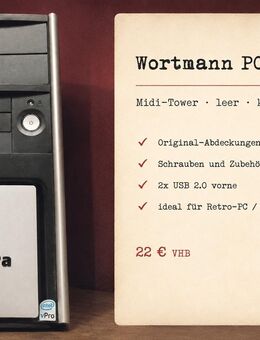 Wortmann PC-Gehäuse Midi-Tower leer, komplett - Oberhausen-Rheinhausen
