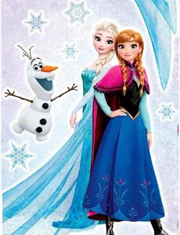 Komar Wandtattoo Frozen Sisters - Größe 50 x 70 cm (8 St), selbstklebend, Wandsticker, Kinderzimmer