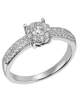 Firetti Fingerring Schmuck Geschenk Silber 925 Silberring Fancy Pavé Stab, mit Zirkonia (synth)